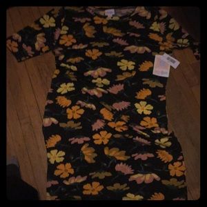 Large floral LulaRoe Julia dress.